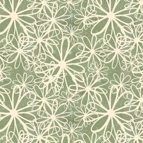 FloralCreamGreen