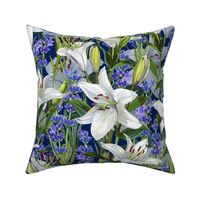 White Lilies + Lavender | Navy
