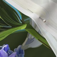 White Lilies + Lavender Large | Green
