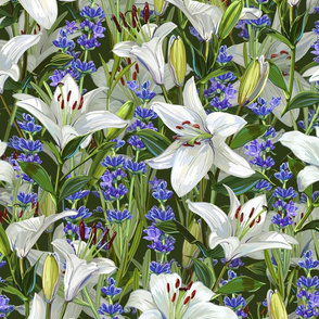 White Lilies + Lavender | Green