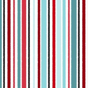 Hope Stripe Turquoise Red