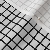 Halloween Grid Plaid - gray and black