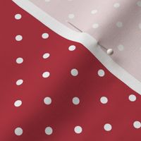 1" Medium Polka Dot Repeat Pattern | Christmas Cardinal Red Collection