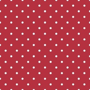 1" Medium Polka Dot Repeat Pattern | Christmas Cardinal Red Collection