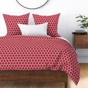 1" Honeycomb Hexagon Pattern | Christmas Cardinal Red Collection