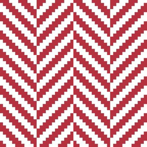 Herringbone Pattern | Christmas Cardinal Red Collection