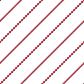 Thin Diagonal Stripes Pattern | Christmas Cardinal Red Collection