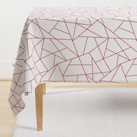 Random Geometric Lines Triangle Pattern | Christmas Cardinal Red Collection