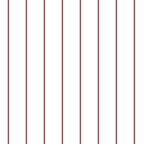 Thin Vertical Pinstripe Pattern | Christmas Cardinal Red Collection