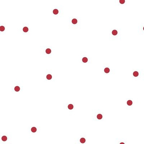 Random Confetti Dot Pattern | Christmas Cardinal Red Collection