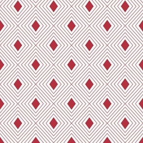 2" Nesting Diamonds Pattern | Christmas Cardinal Red Collection