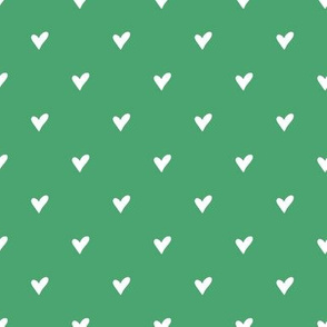 Love Hearts Solid Pattern | Christmas Jade Green Collection