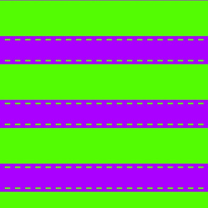 Green with Purple Ribbon