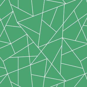 Random Geometric Lines Triangle Pattern | Christmas Jade Green Collection