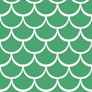 2" Fish Scale Pattern | Christmas Jade Green Collection
