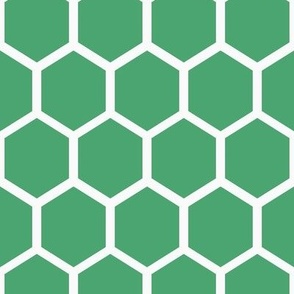 1" Honeycomb Hexagon Pattern | Christmas Jade Green Collection