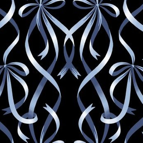 Entwined Ribbons - Black / Silver