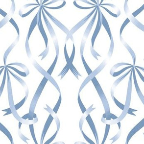 Entwined Ribbons - White / Grey