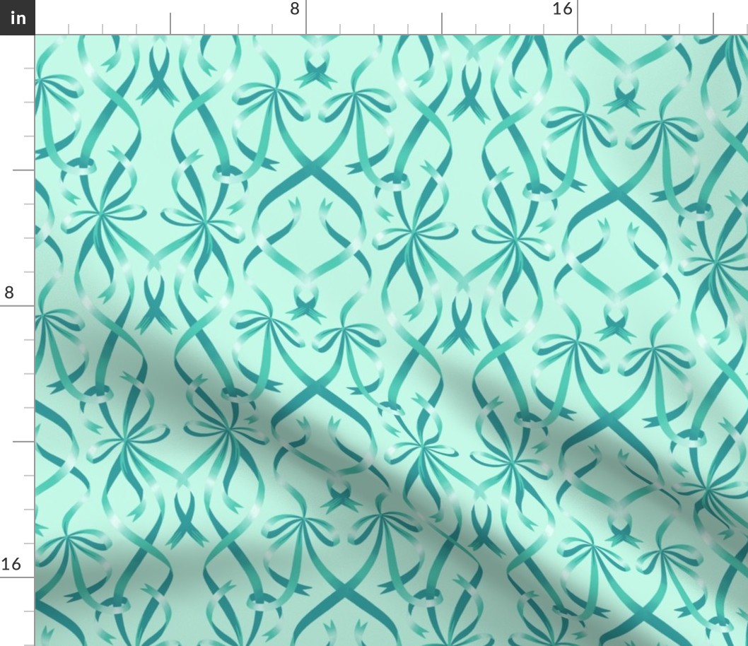 Entwined Ribbons - Mint Green