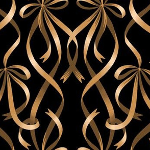 Entwined Ribbons - Gold / Black