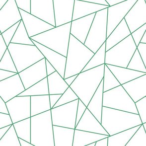 Random Geometric Lines Triangle Pattern | Christmas Jade Green Collectio