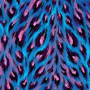 Leopard Print - Blue / Pink