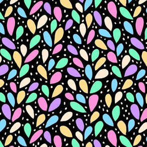 Pastel rainbow bright leaves with spots