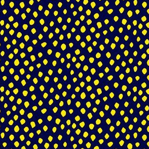 Yellow spots on navy