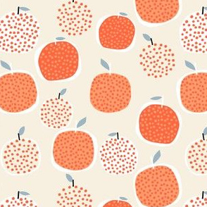 Tutti Frutti pattern with creative oranges