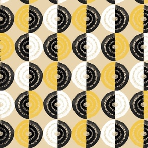 Watercolor Circles -Yellow