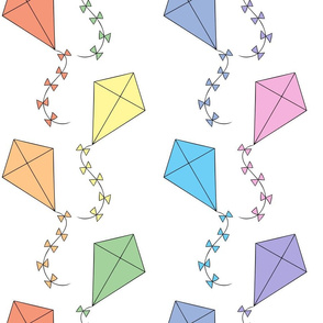 Pastel rainbow kites (large)