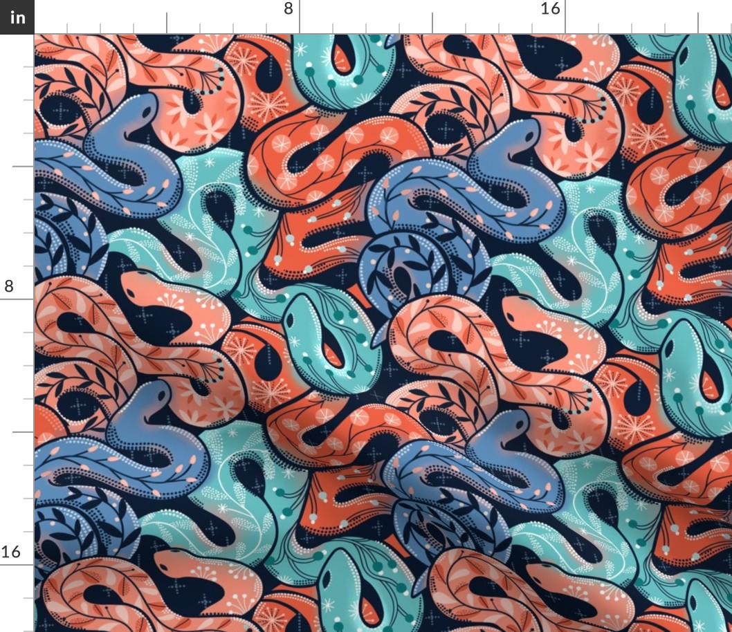 Medium scale Snakes design. Reptiles pattern.