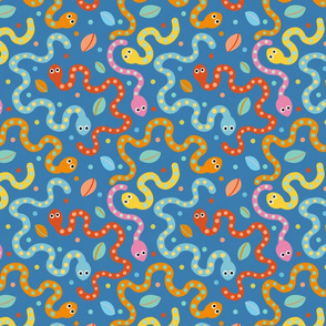 Wiggly Snake Maze Blue