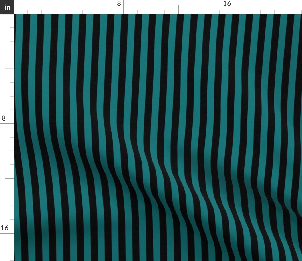 Teal & Black Stripes w/ Texture Effect (Mini Scale)