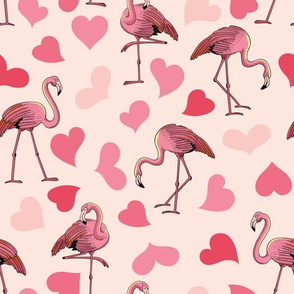 Flamingo Hearts