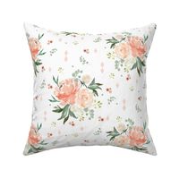 Watercolor Peachy Cream Floral