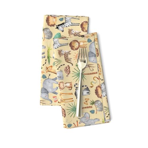 Wild Safari Animals (half-scale corn hus | Spoonflower