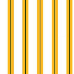 BU White with Yellow _ Green Stripes