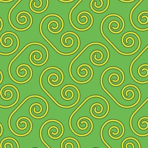 Yellow Swirls Green