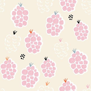 Raspberry summer pattern