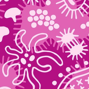 Jumbo Microbes ditsy pink