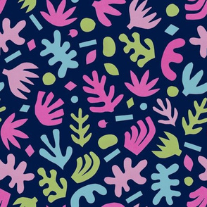 Matisse Paper Cuts // Navy Botanical