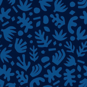 Matisse Paper Cuts // Duotone Blue