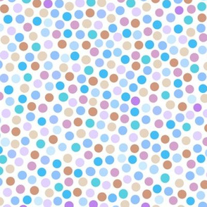 Cool Colored Polka Dots, Round Circles, Geometric, purple blue