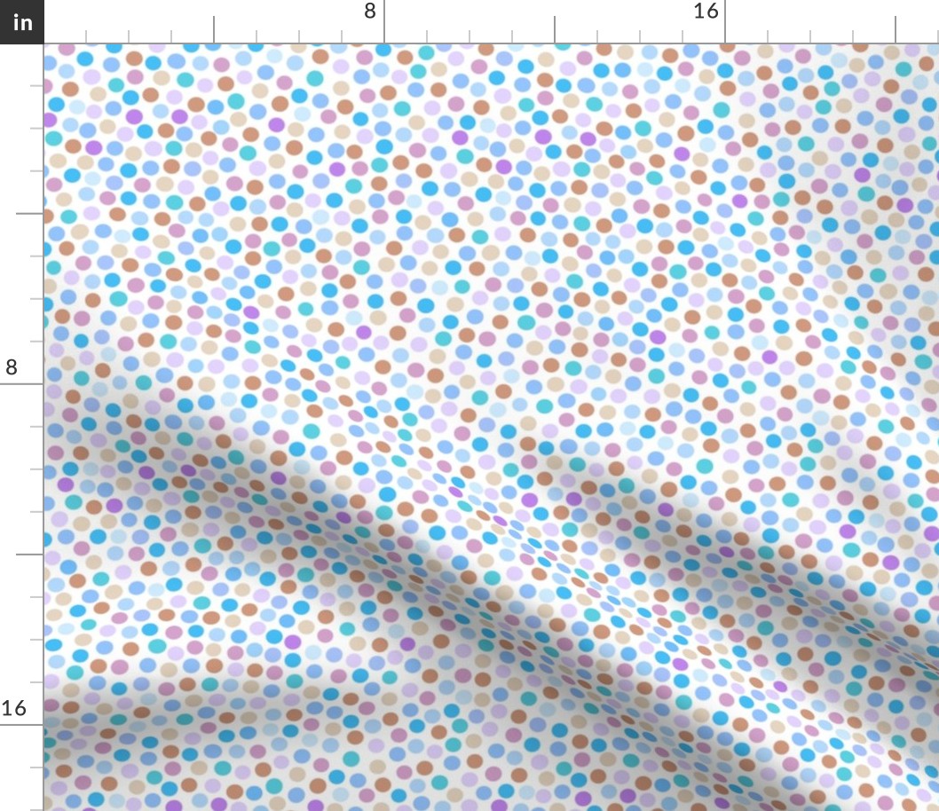 Cool Colored Polka Dots, Round Circles, Geometric, purple blue