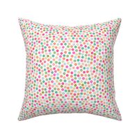 Pastel Neon Colored Polka Dots, Round Circles, Geometric, Pink Blue