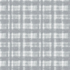 Gray and white plaid