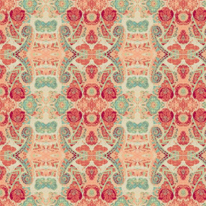 Sante Fe Paisley Cinnamon Peach Red