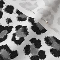 Black Leopard black white animal print cheetah gray grey