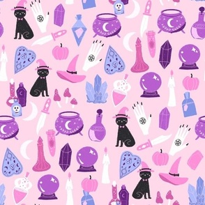 Pastel Witch Fabric, Wallpaper and Home Decor